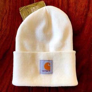 Winter white carhartt beanie